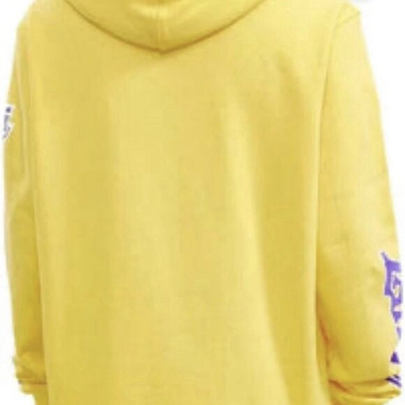 Pro Standard Los Angeles Lakers Yellow Stacked Hoodie Size Medium - Picture 3 of 11
